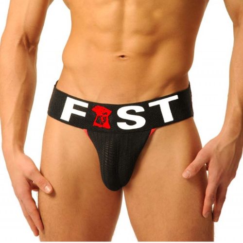 Fist Logo Jock Black from Online Poppers UK