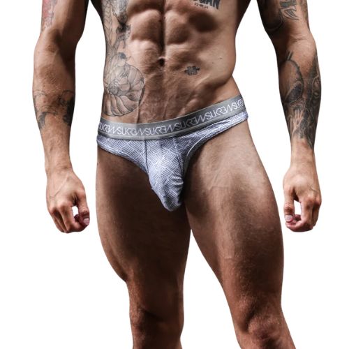 Sukrew Industrial Classic Thong Grey from Online Poppers