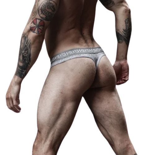 Sukrew Industrial Classic Thong Grey from Online Poppers