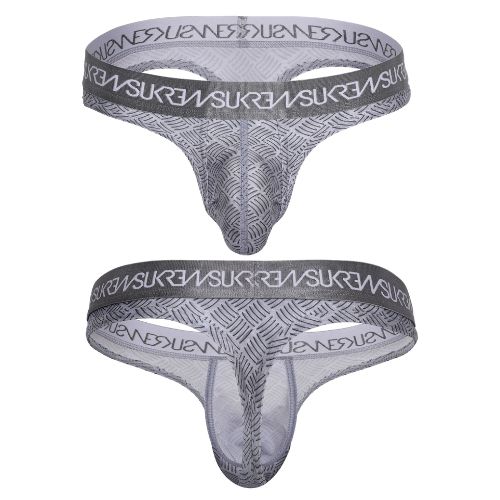 Sukrew Industrial Classic Thong Grey from Online Poppers