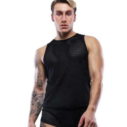 Sukrew Nightlife Net Vest Black from Online Poppers